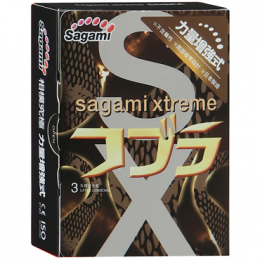 ПРЕЗЕРВАТИВЫ ЗАУЖЕННЫЕ ВНИЗУ SAGAMI XTREME COBRA 3 ШТ