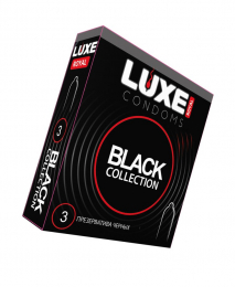 ПРЕЗЕРВАТИВЫ LUXE ROYAL BLACK COLLECTION 3ШТ