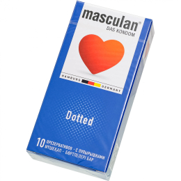 ПРЕЗЕРВАТИВЫ MASCULAN CLASSIC С ПУПЫРЫШКАМИ DOTTY 10 ШТ