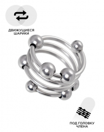 КОЛЬЦО ПОД ГОЛОВКУ ПЕНИСА С ШАРИКАМИ METAL 3,2 СМ